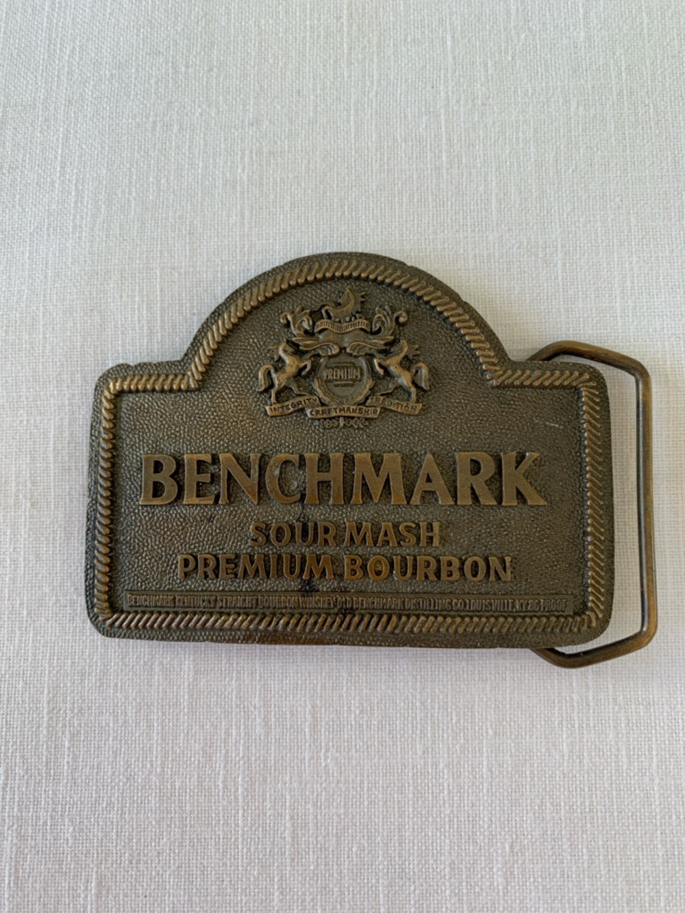 Benchmark Sourmash Belt Buckle - Premium Bourbon -Indiana Metal Craft
